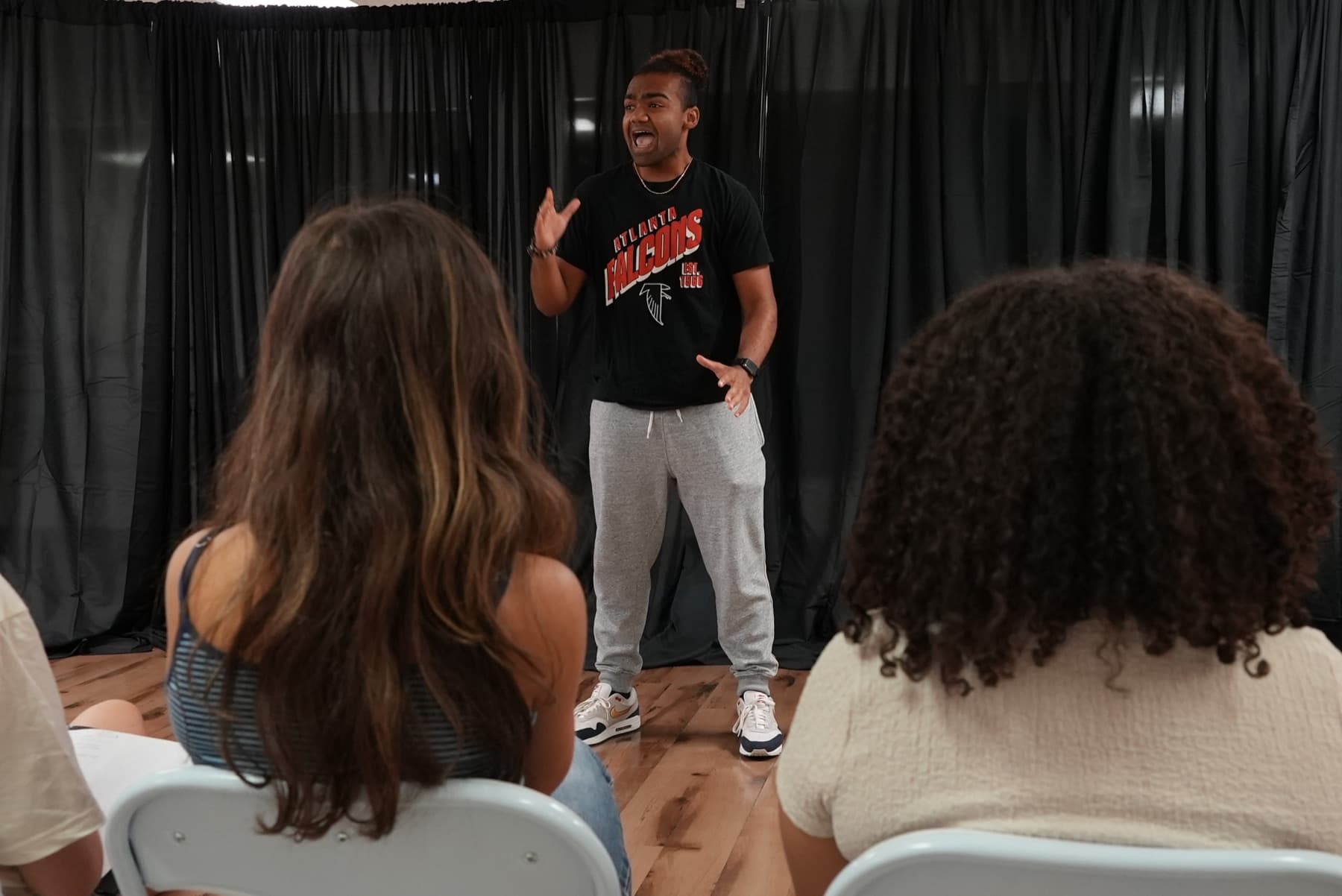 Adult performers in a class at MK Performing Arts